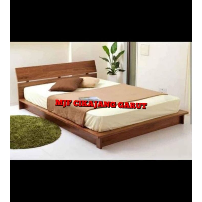 Dipan kayu minimalis Rangka alas kasur Ranjang kayu slim dipan kayi lesehan murah kuat cikajang gara