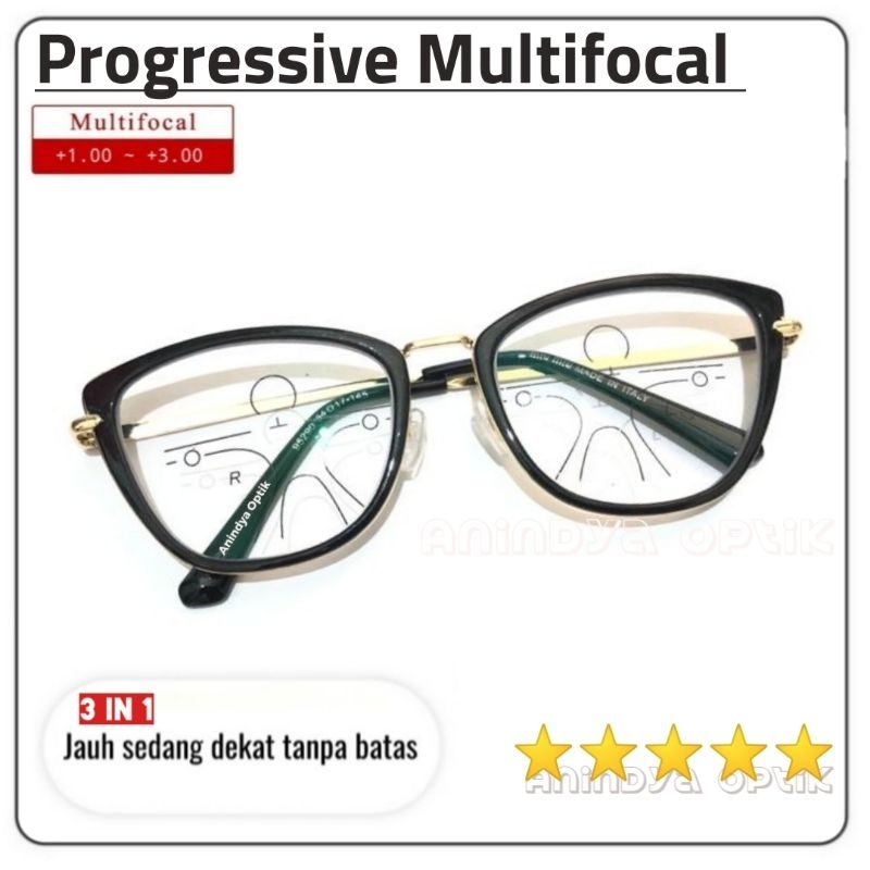 Kacamata Plus Progresif Multifocal Jauh Dekat | Kacamata Baca