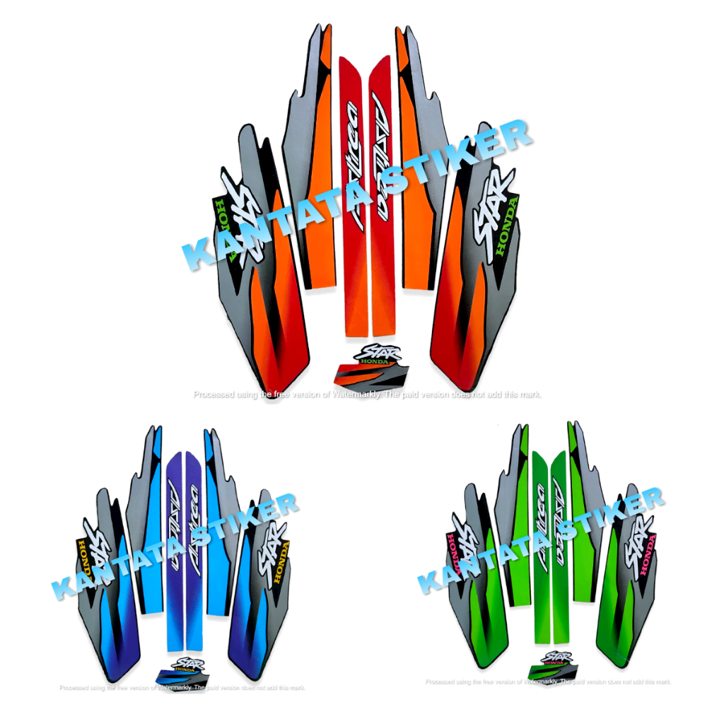 Stiker Striping Lis Les Body Motor Honda Astrea Star 1997 Full Set