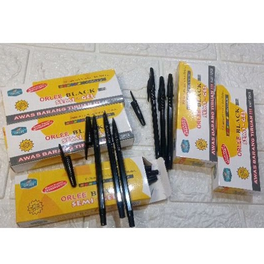 

PEN ORLEE BLACK SEMI GEL 12 PCS