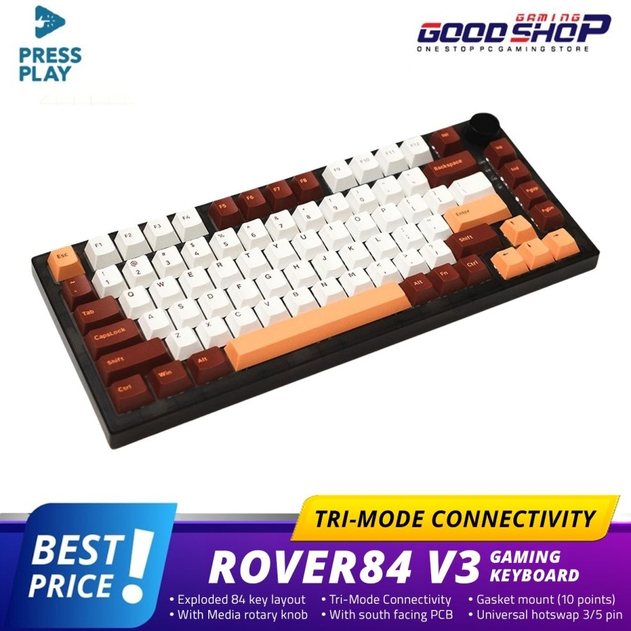 Press Play ROVER84 v3 Wireless Mechanical Keyboard Gasket Mount