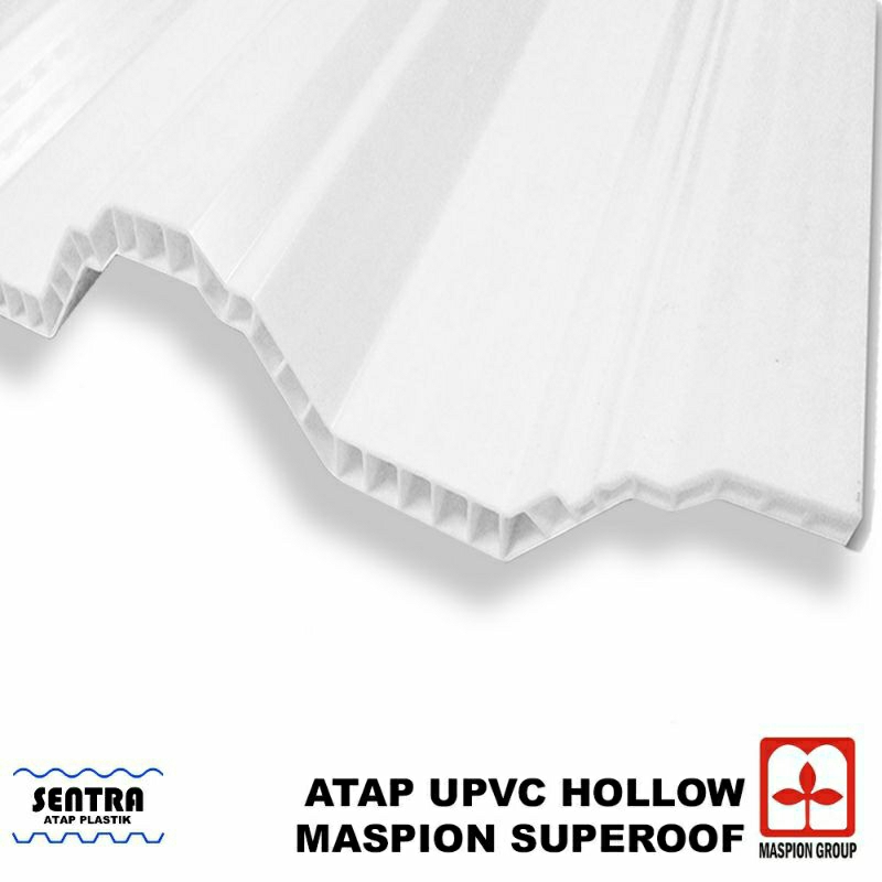 Atap Kanopi Plastik uPVC Superoof Maspion Twin Wall / Lebar 89cm