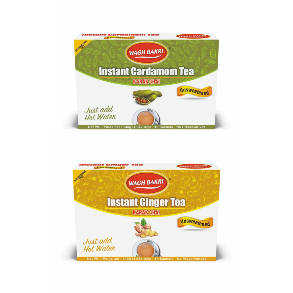 

Wagh Bakri Instant Unsweetened Cardamom Tea/Ginger Tea 140g