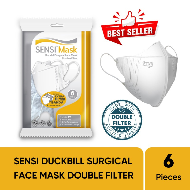 SENSI DUCKBILL FACE MASK 6 PCS