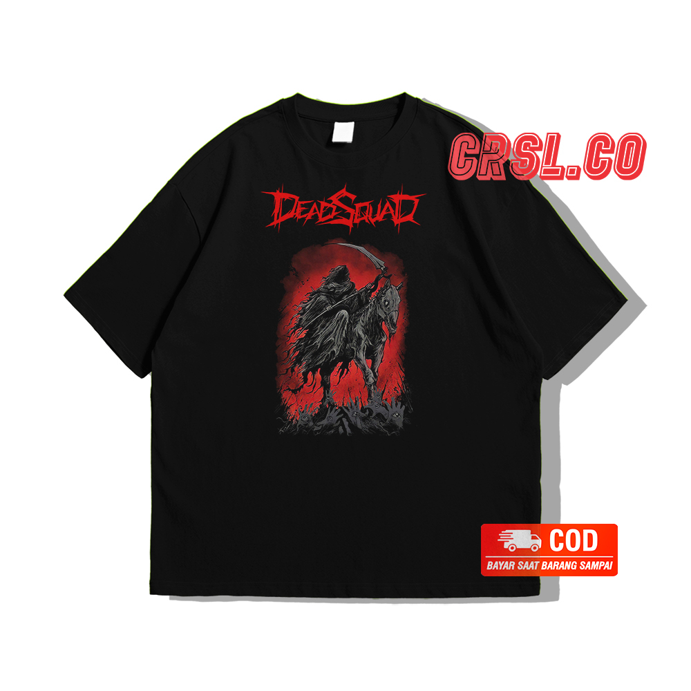 CRSL - T-Shirt Kaos Deadsquad Curse of the Black Plague | Kaos musik | kaos band | BOOTLAG