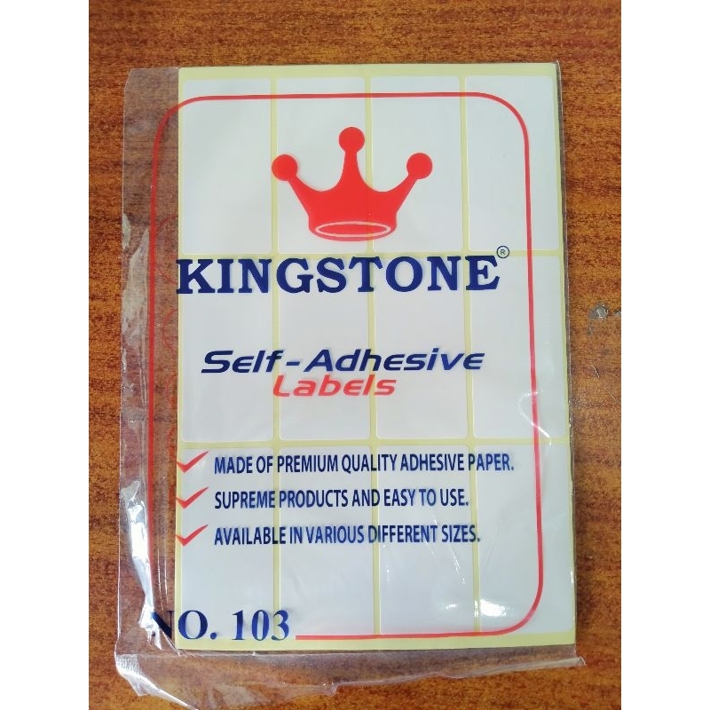 

Label Kingstone No 103