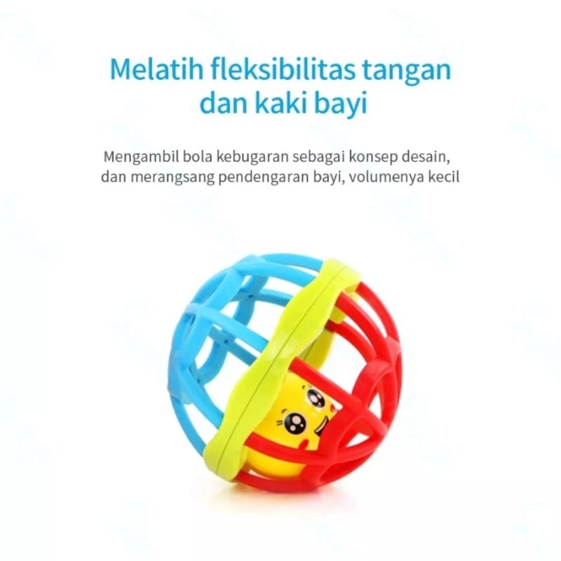 MAINAN BAYI BOLA RATTLE SILICON KERINCING YOGOBATA