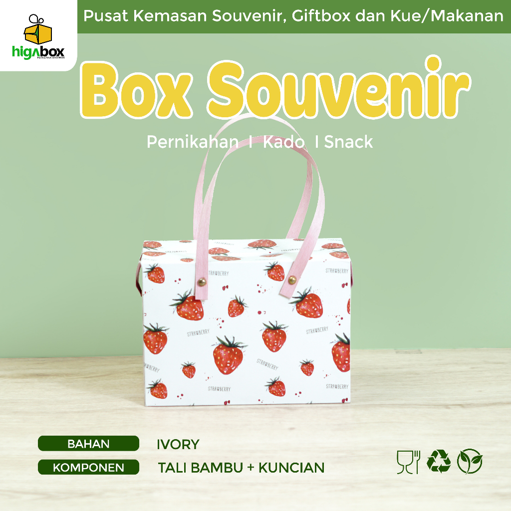 

Box Souvenir Kotak Motif Strawberry | Dus Suvenir | BA08