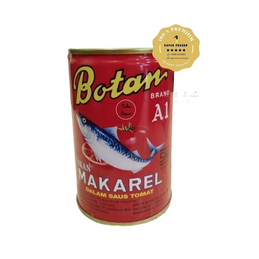 

Botan Sarden Makarel Ukuran 155 gr- 425gr