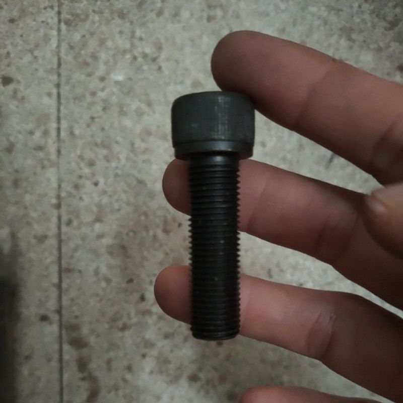 baut L baja drat halus m12x40 drat pitch 1.25 / baut L drat halus m12x40 baja / baut baja L m12x40 d