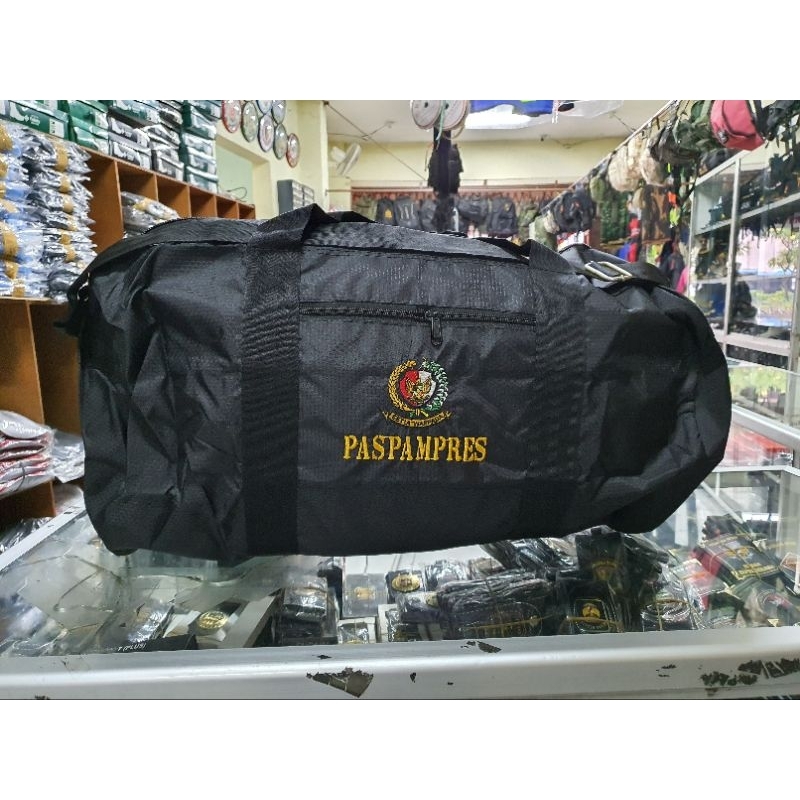 Tas Guling Paspampres Hitam | Tas Duffel besar | Tas baju ukuran besar | Tas piknik besar | Tas Mudi