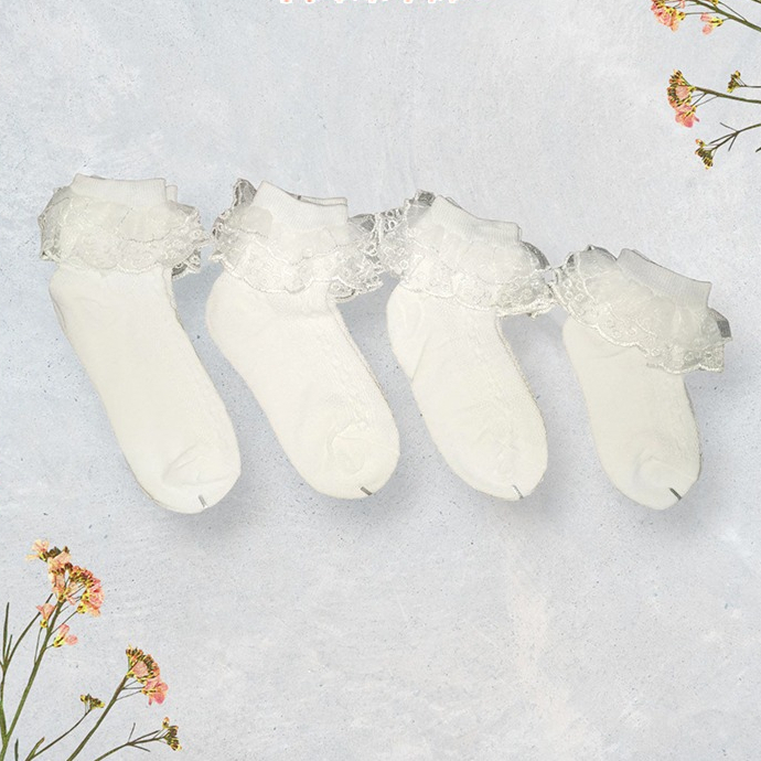 Kaos Kaki Renda / Kaos Kaki Anak Polos Renda