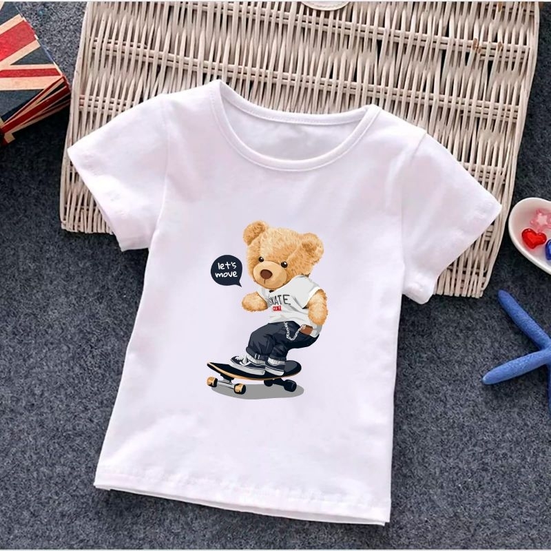 kaos anak anak gambar beruang SKETBOT