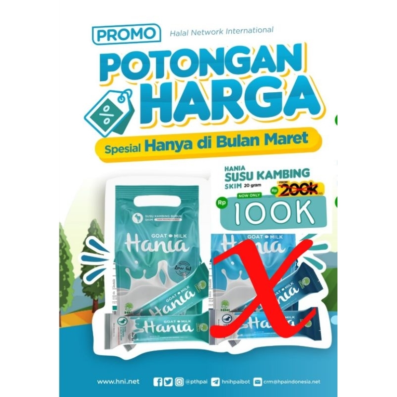 

SUSU KAMBING HANIA SKIM ( KAMBING SAANEN)