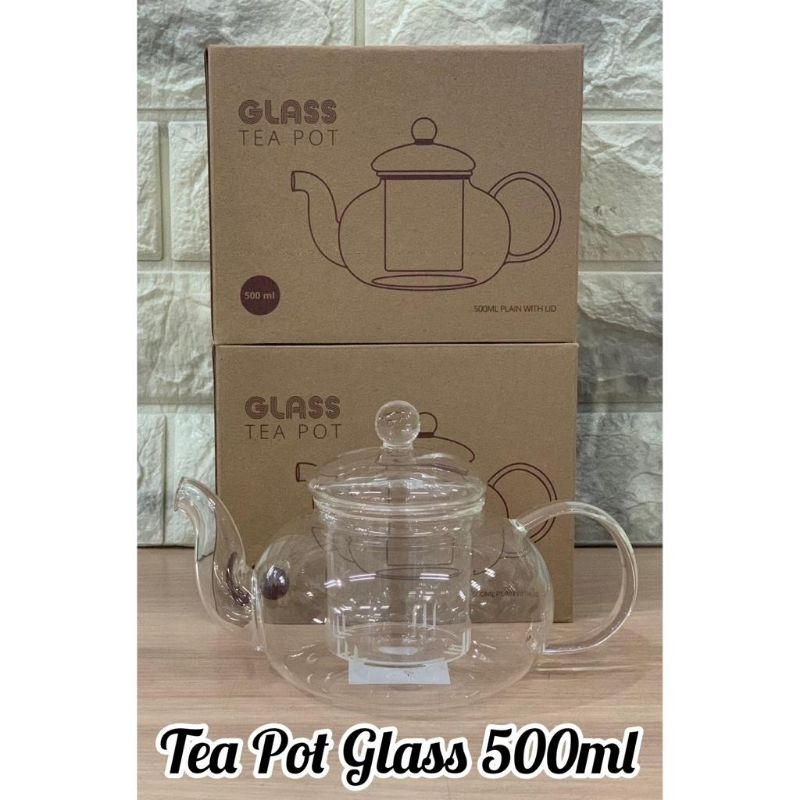 GLASS TEA POT / TEKO KACA + SARINGAN BENING
