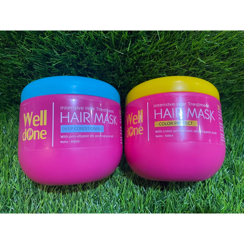 Welldone HAIR MASK 500 ML deep conditioning , colour protect , hair repair POT 500 gram