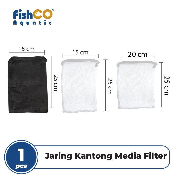 Mesh Bag Kantong Tas Media Filter Aquarium & Kolam Ikan 15x25cm, 15x20cm, 20x25cm