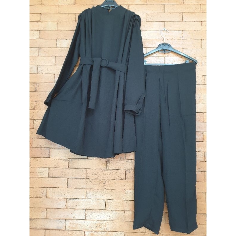 setcel jumbo bahan katun twill/ set tunik jumbo