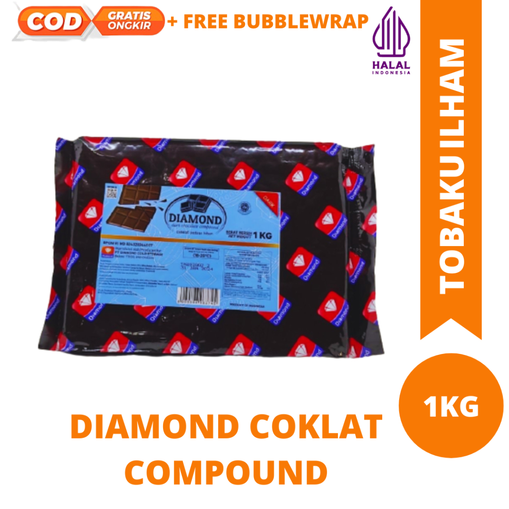 Diamond Dark Coklat Compound 1kg coklat premium