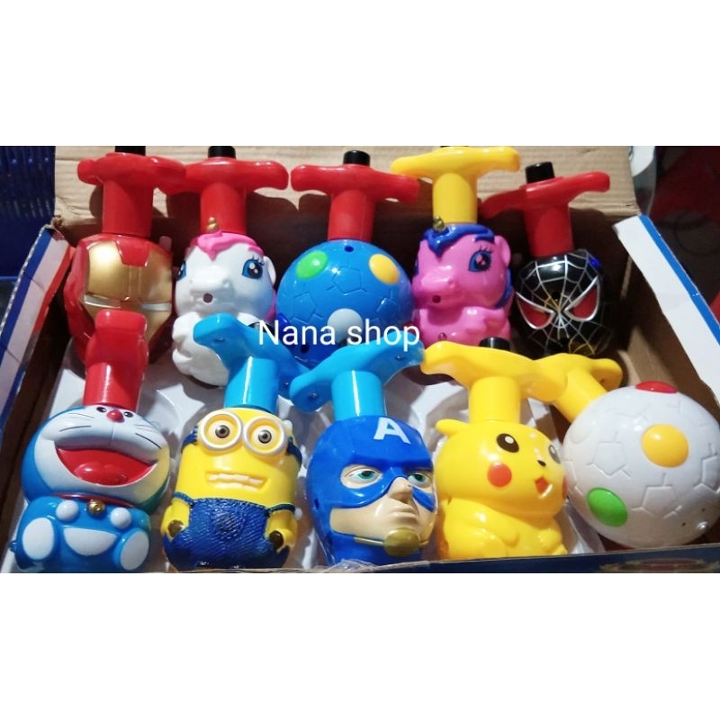 Gasing lampu led musik karakter gasing motif karakter lampu led