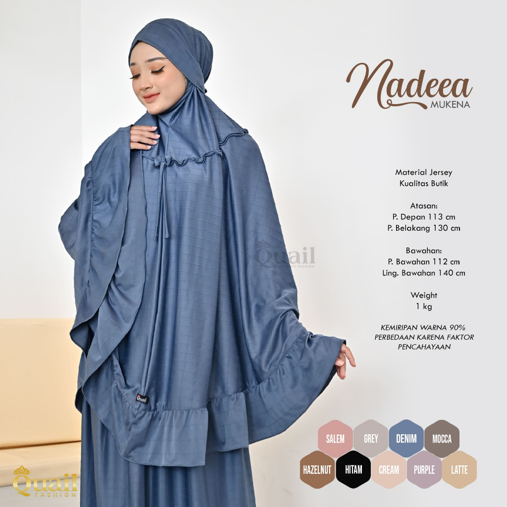 Quail Hijab - MUKENA EXCLUSIVE NADEEA ORI QUAIL
