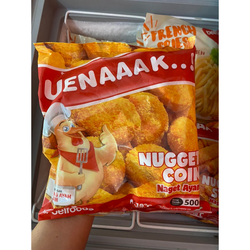 

Belfoods Uenak Uenaaak Nugget S 1 kg, Coin, Crispy, Stick