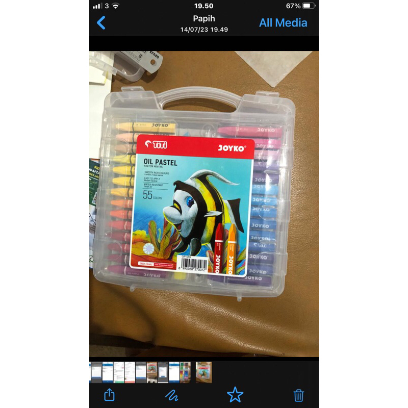 

oil pastel krayon Titi Joyko 55 warna