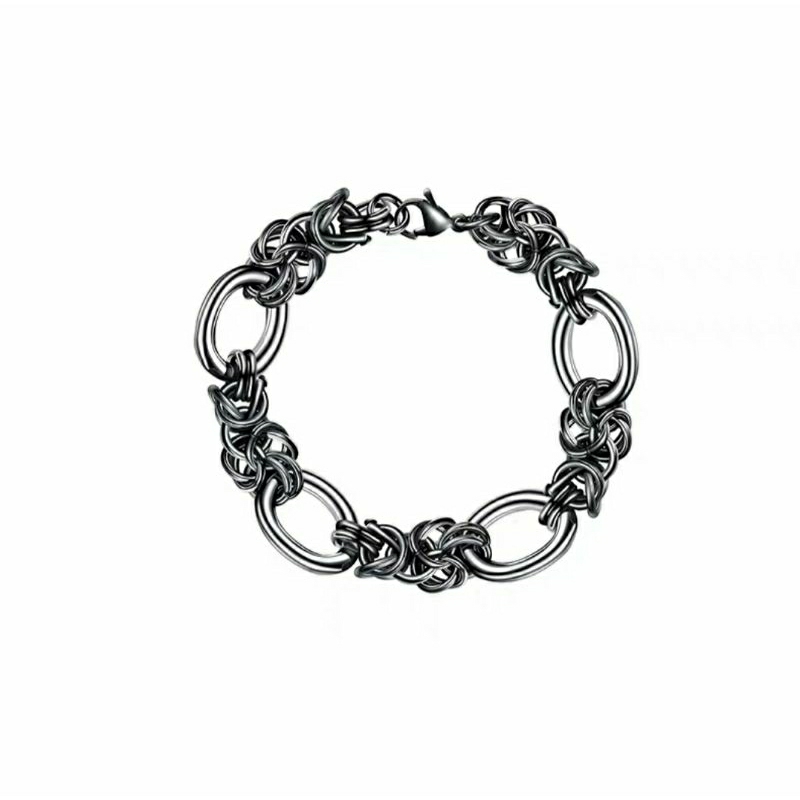 Gelang titanium model punk pria anti karat terbaru