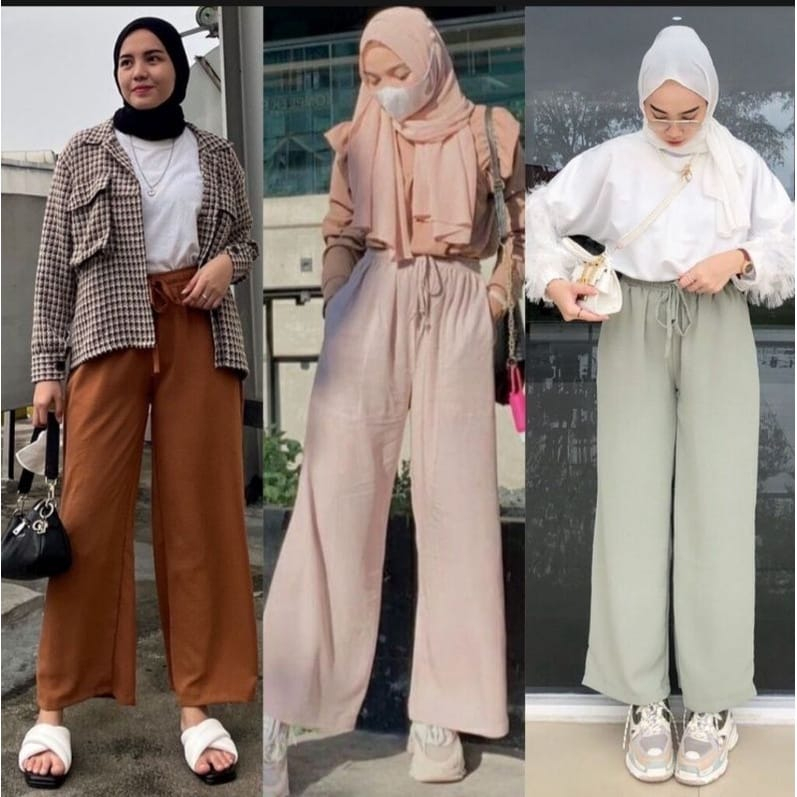 Celana kulot cringkle airflow premium jumbo