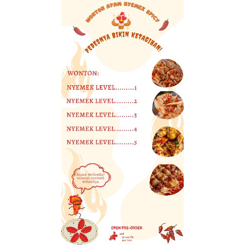 

Wonton Ayam Nyemek Spicy