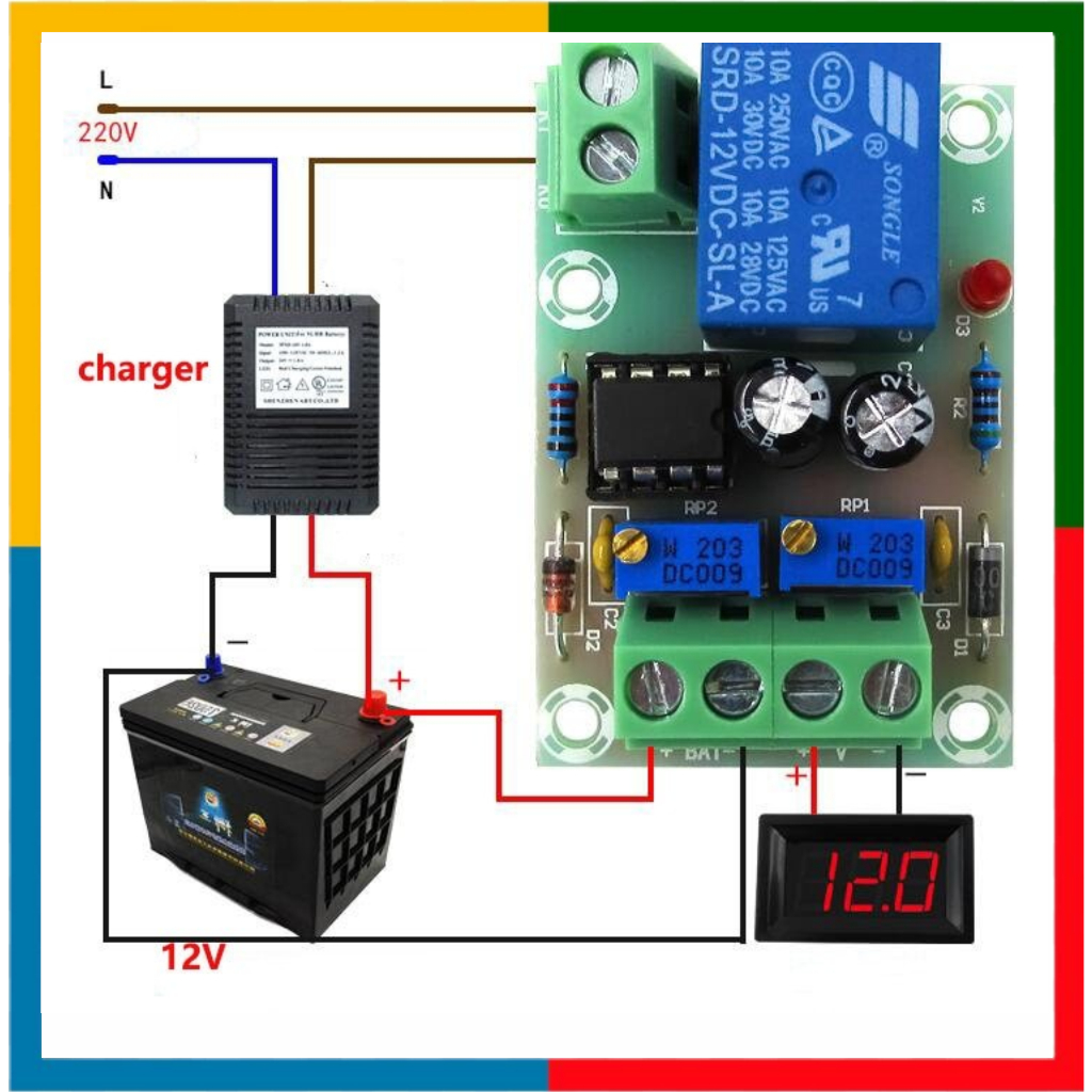 Modul Charger Aki 12V M601 / Papan Modul Kontrol Charger