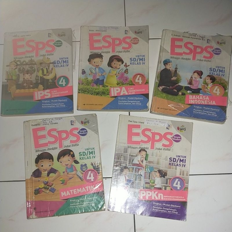 Buku Esps Untuk SD kelas 4 ( IPA / IPS / Bahasa Indonesia / Matematika / PPKn ) Esps IPS /Esps IPA/ 