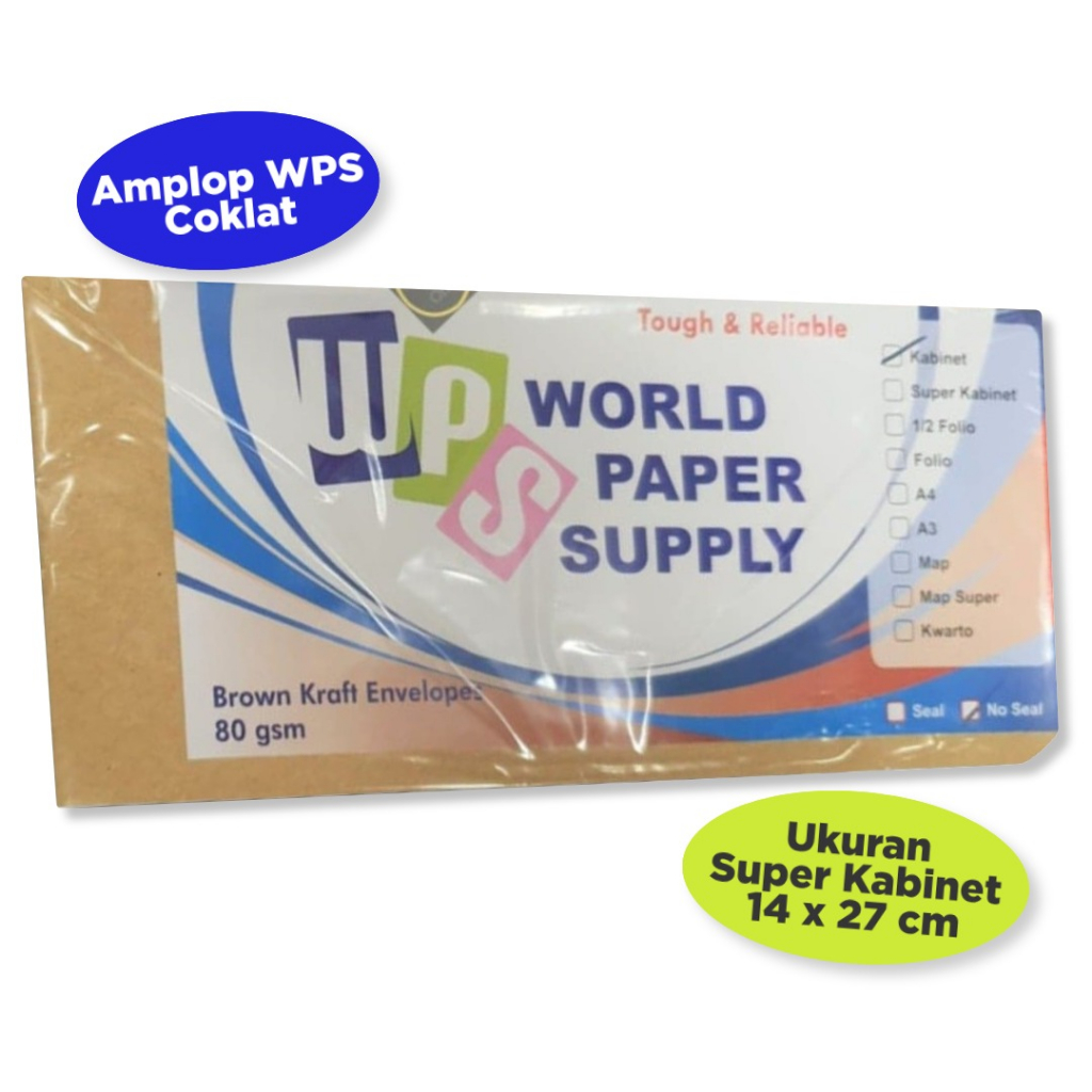 

WPS SUPER KABINET Amplop Coklat Ukuran ( 14 x27 cm ) Atk