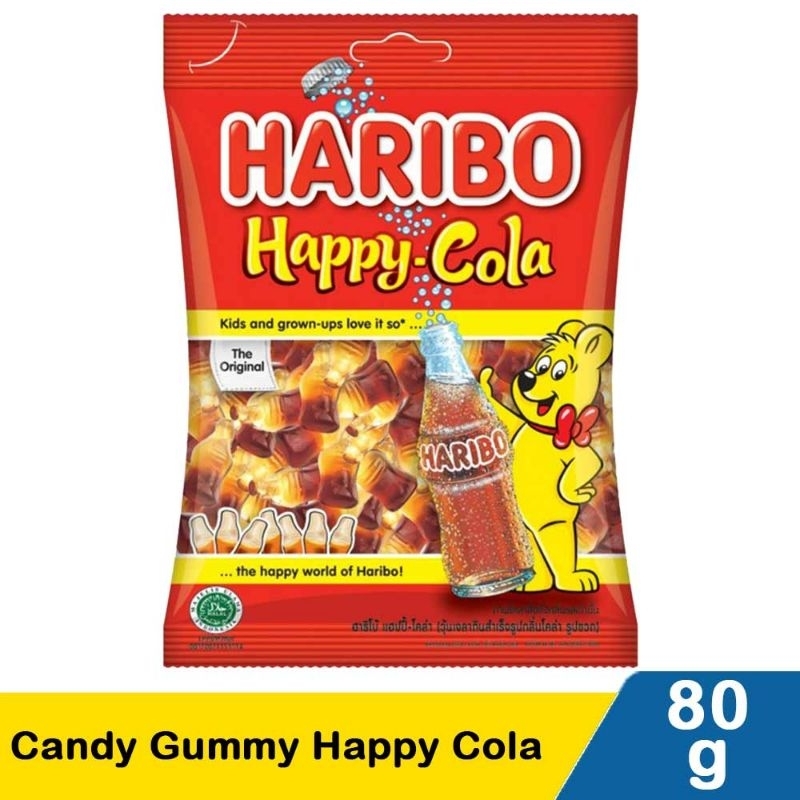 

Haribo Candy Gummy Happy Cola 80g