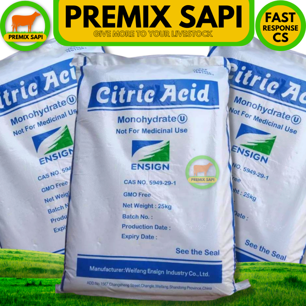 

CITRIC ACID 1 SAK 25 KG - FOOD GRADE - Sitrun - Citrun - Sitrat - Sitrun Makanan - Asam Sitrat - Citric Acid Monohydrate