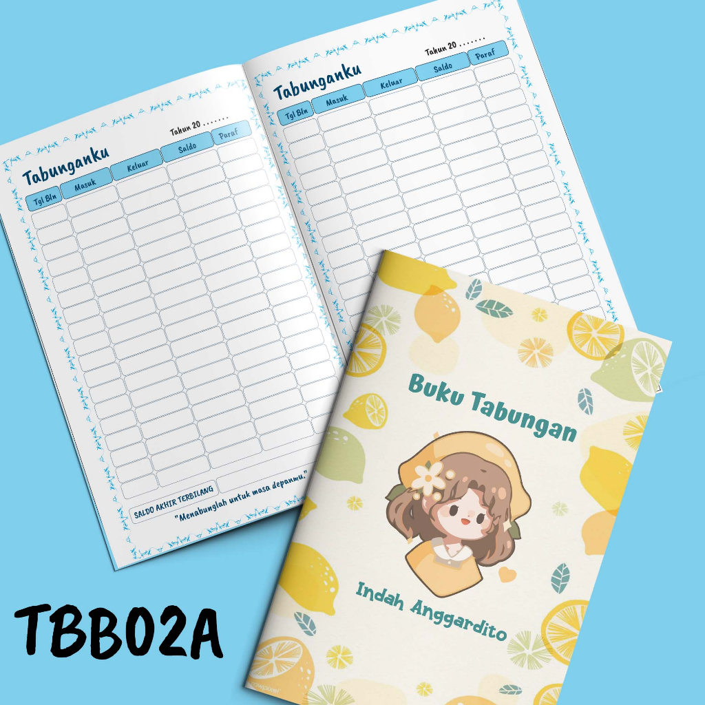 

Shabby Hanabi Buku Tabungan Anak Custom Lucu | Buku Catatan Menabung Sekolah | Kode TBB 02