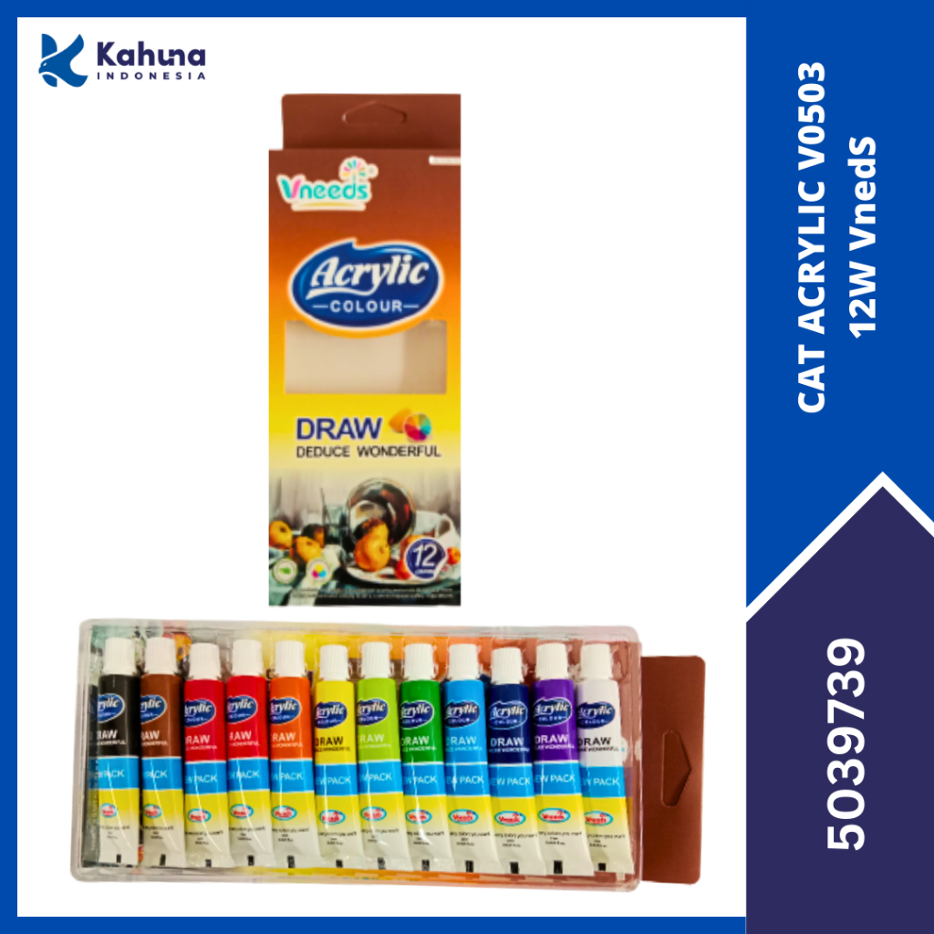 

Cat Akrilik Set 12 Warna 12ml Vneeds / Cat Lukis Kanvas [5039739]