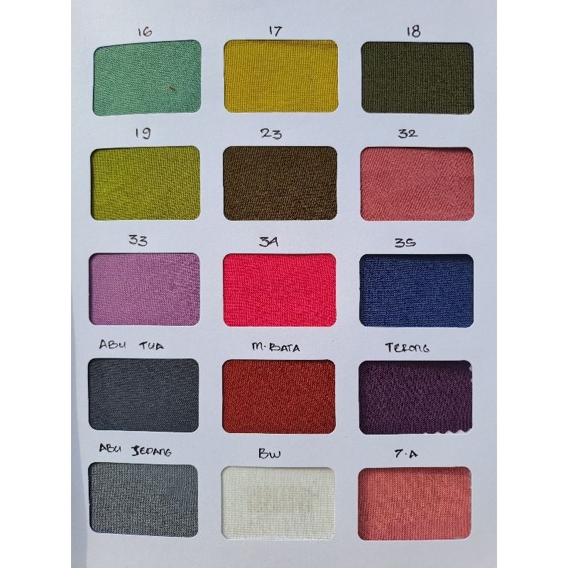 1 roll kain kain wolvis wollpeach wollpis premium bahan polos bakal baju gamis hijab mukena kerudung