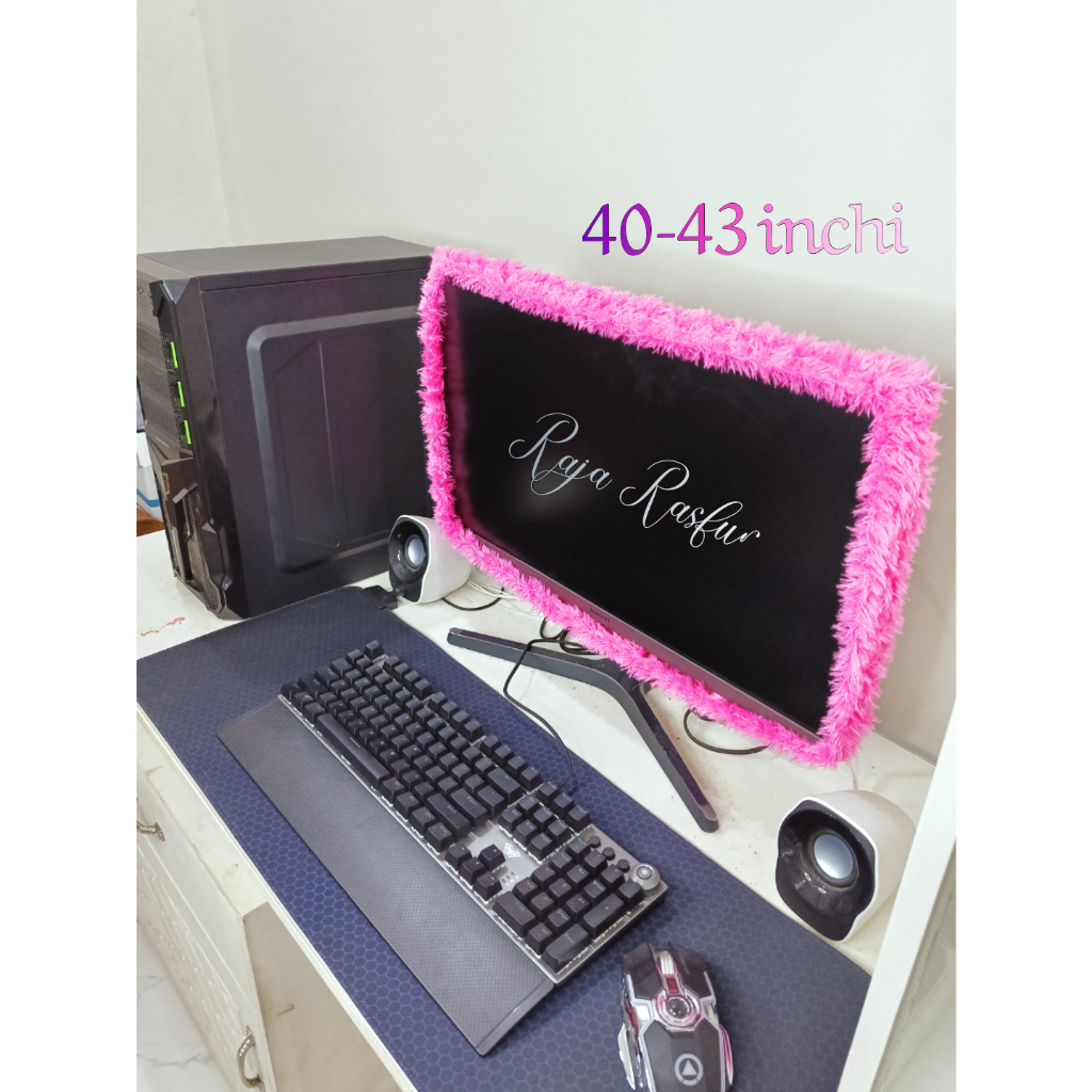 Bando layar pc bulu polos 40-43 inch cover tv led polos