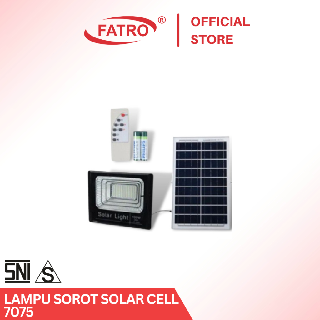 FATRO LAMPU SOROT SOLAR CELL / LAMPU LED TENAGA MATAHARI / LAMPU PANEL SURYA / LAMPU TEMBAK SOLAR CE