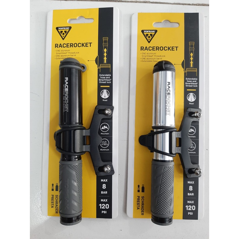BICYCLE MINI HAND PUMP TOPEAK RACE ROCKET - Pompa Mini Sepeda MTB & Roadbike