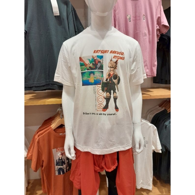 UNIQLO ORI ASLI MY HERO ACADEMIA S M L XL XXL NARUTO Kaos T-shirt GUNDAM GUNPLA