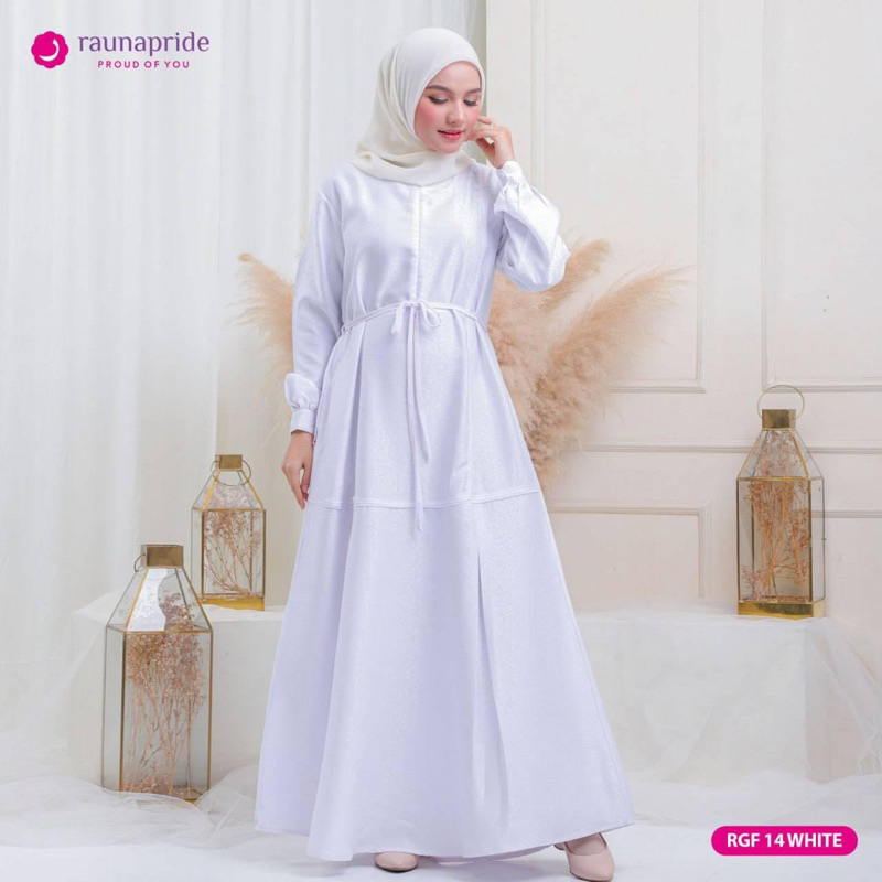 Gamis Putih Rauna RKF 14 Putih / Hitam