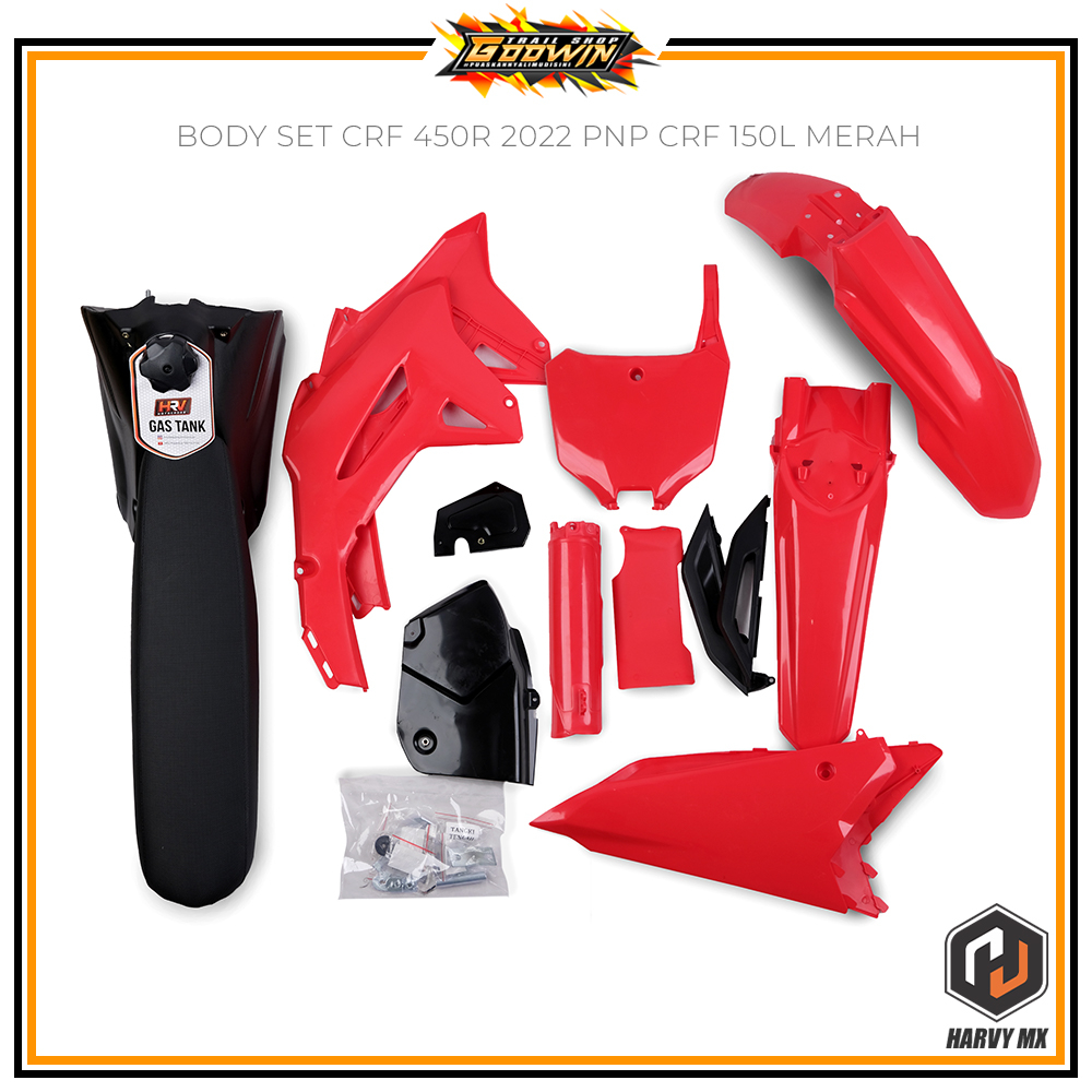 Body Set Trail Cover Fullset HRV CRF 150L 2018 450R 2021 + + PNP CRF 150 L Tangki Carbu Injeksi