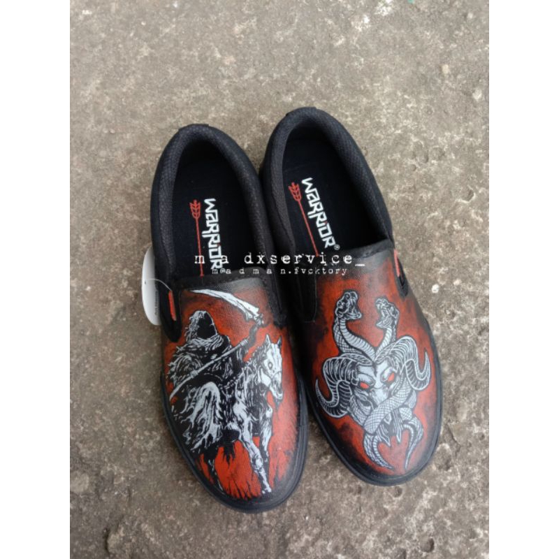 HARGA LUKIS SEPATU ARTWORK "DEADSQUAD"