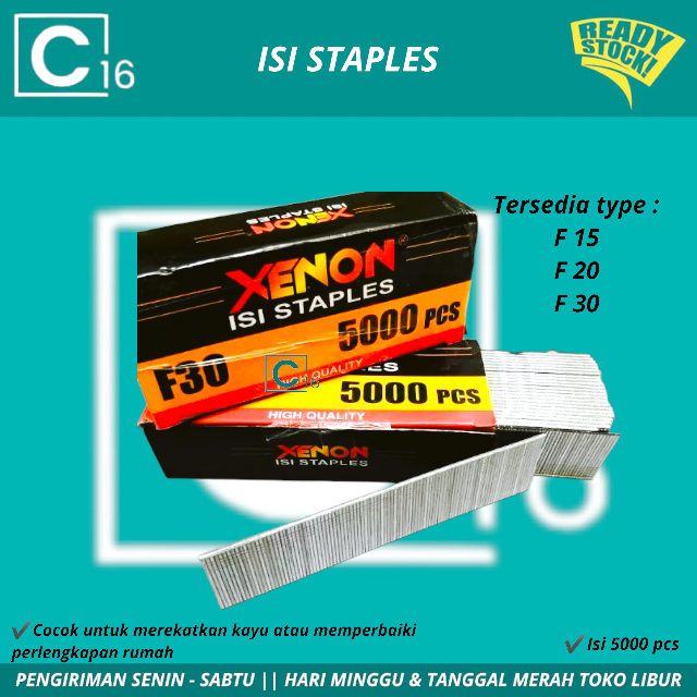 

Isi Staples / Paku Tembak Angin Air Nailer Refill F15 F20 F30