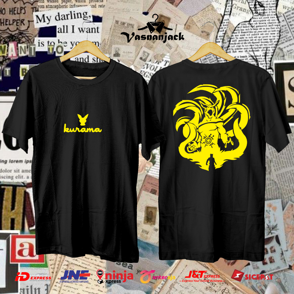KAOS KURAMA KYUBI EKOR SEMBILAN KAOS ANIME NARUTO KYUBI KURAMA KAOS PRIA WANITA DEWASA DENGAN COTTON