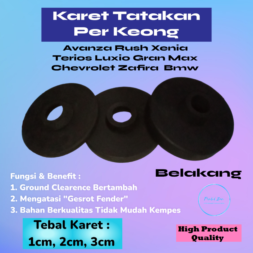 Karet Tatakan Peninggi Per Keong Belakang Avanza Rush Xenia Terios Luxio Gran Max Chevrolet Zafira B