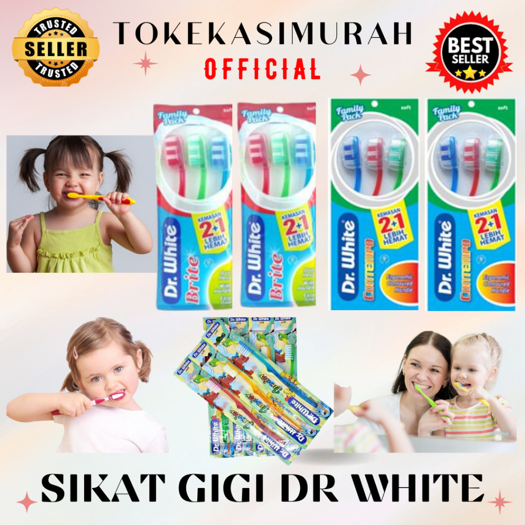 Sikat Gigi Dewasa Sikat Gigi Dr White Junior Satuan Dan Sikat Gigi Dr White Dewasa Paket Hemat