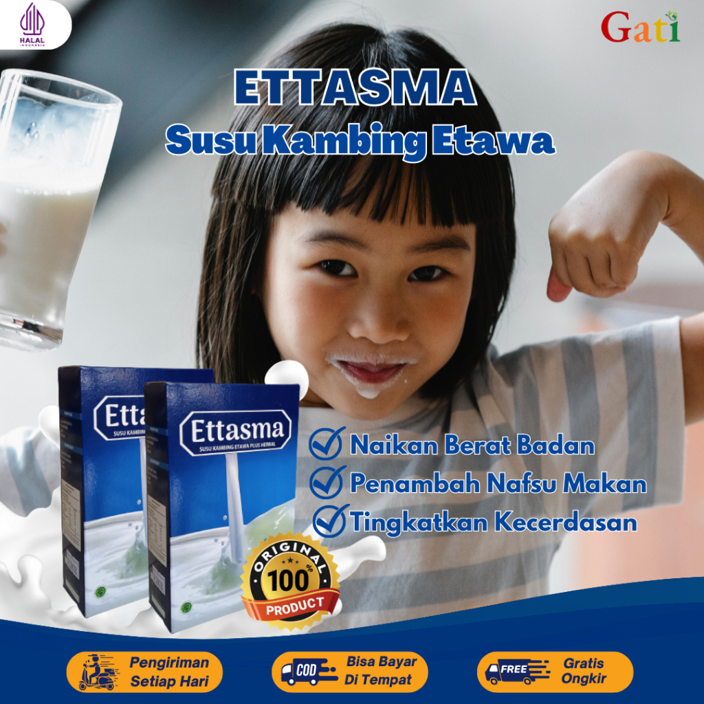 

Susu Kambing Etawa Ettasma - Penambah BB Anak/ Penambah Nafsu Makan Anak/ Penggemuk Badan